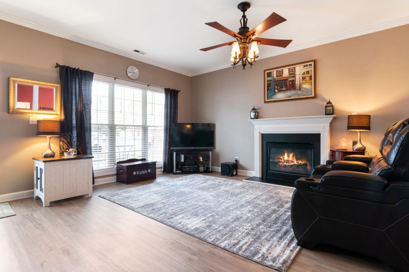 Area rug in a Connecticut living room cleaned by BluePeak Cleaning Co.